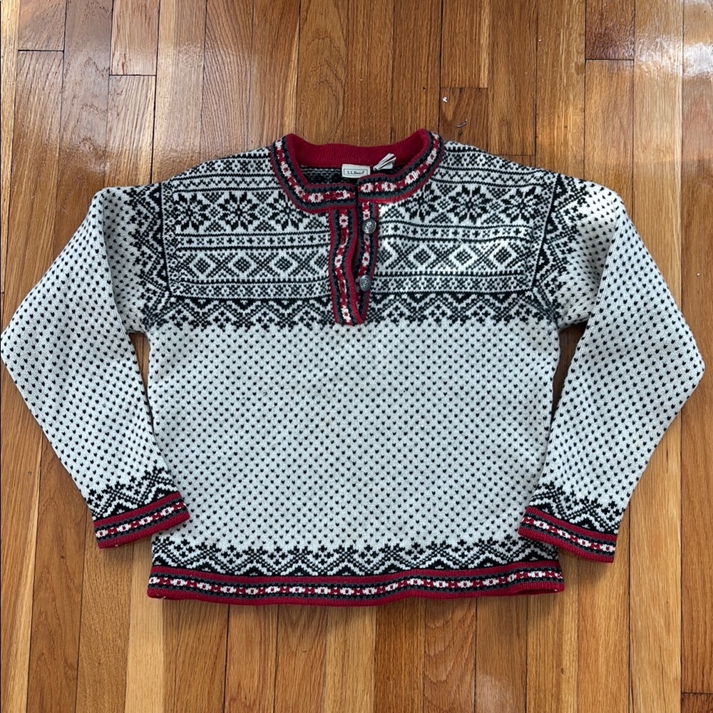 Vintage L.L. Bean [ Neck Sweater Black a